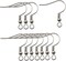200pcs Stainless Steel Ball and Coil Earring Hooks Findings Ear Wires Fish Hook Earrings Hoops Ear Wire for DIY Jewelry Making